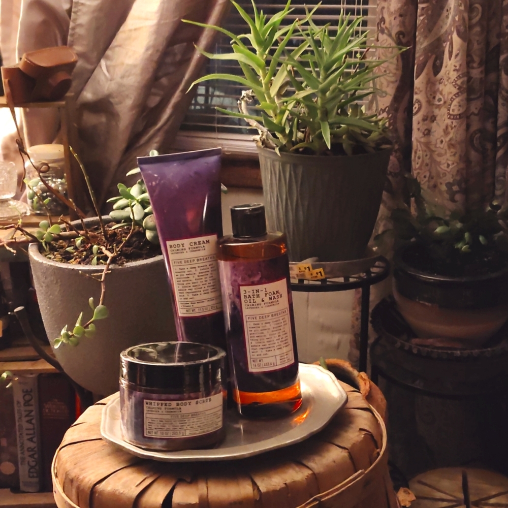 Lavender and Chamomile bath body shower set